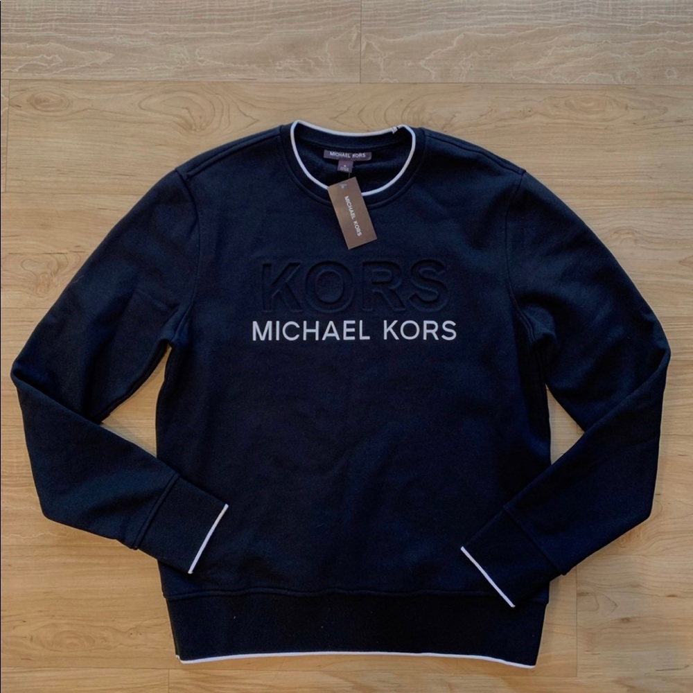 Michael Kors Men’s Pullover Crewneck Sweatshirt Large Logo NWT Black S - XXL